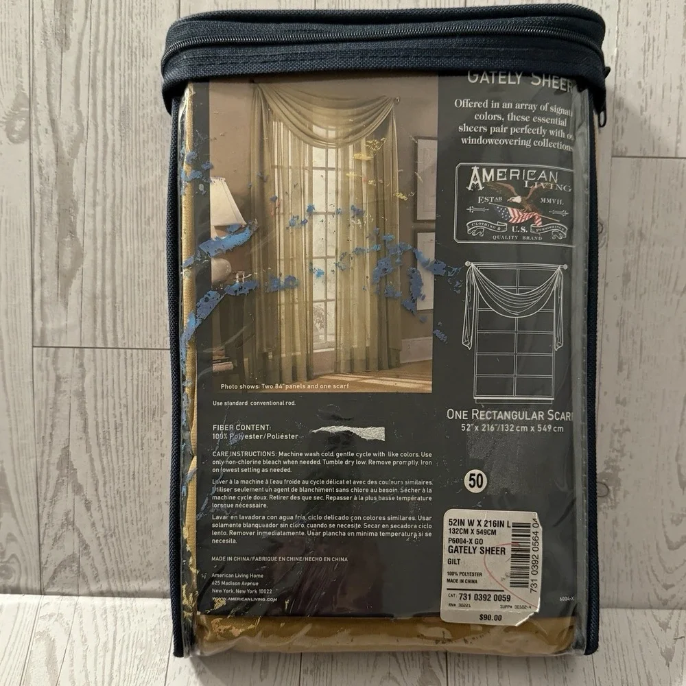 AMERICAN LIVING Gilt‎ Warm Brown Valance 